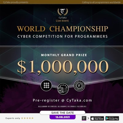 World champion Cyber competition for programmers $1,000,000 Monthly Grand Prize