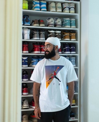 Inder Lahil of Murphy, Texas featured in new episode of Small-Town Sneakerhead Series from Hibbett, Jordan Brand & Nice Kicks. Photo Credit: Demetri Sheffield